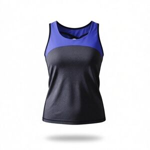 Attivo Active Wear Purple and Heather Grey Tank Top with Bra lining Size L